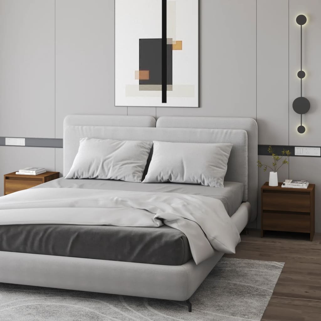 vidaXL Nachttische 2 Stk. Braun Eichen-Optik 45x34,5x44,5 cm