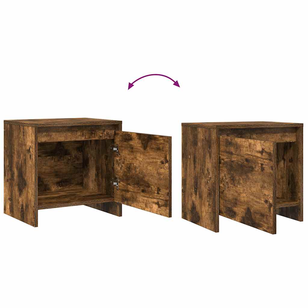 vidaXL Nachttisch Räuchereiche 45x34x44,5 cm Holzwerkstoff