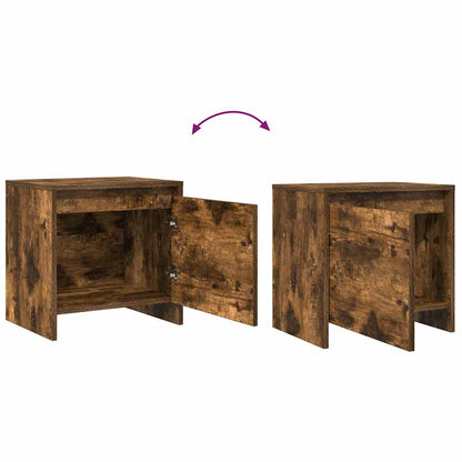 vidaXL Nachttisch Räuchereiche 45x34x44,5 cm Holzwerkstoff