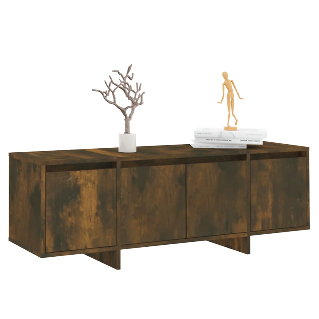 vidaXL Meuble TV chêne fumé 120x30x40,5 cm bois d'ingénierie