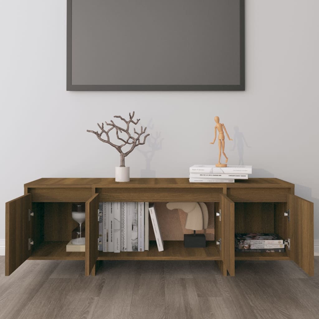 vidaXL Meuble TV marron aspect chêne 120x30x40,5 cm bois d'ingénierie