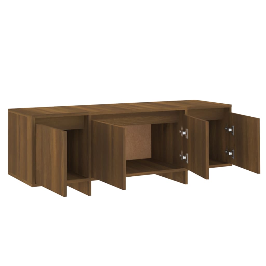 vidaXL Meuble TV marron aspect chêne 120x30x40,5 cm bois d'ingénierie