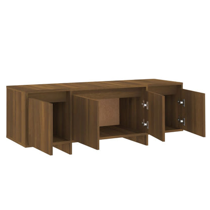 vidaXL Meuble TV marron aspect chêne 120x30x40,5 cm bois d'ingénierie