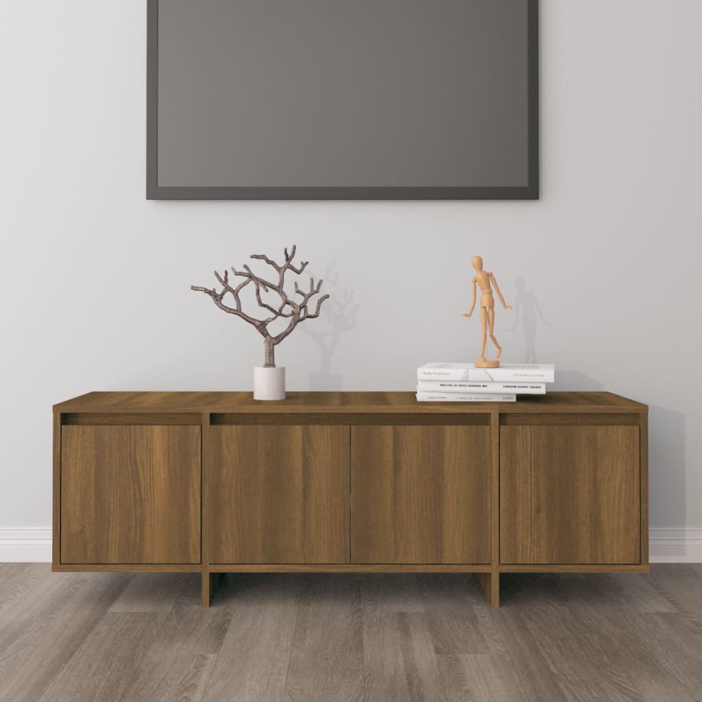 vidaXL Meuble TV marron aspect chêne 120x30x40,5 cm bois d'ingénierie