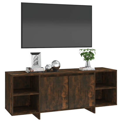 vidaXL Meuble TV chêne fumé 130x35x50 cm Aggloméré