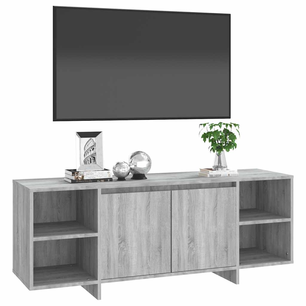 vidaXL Meuble TV Gris Sonoma 130x35x50 cm Aggloméré