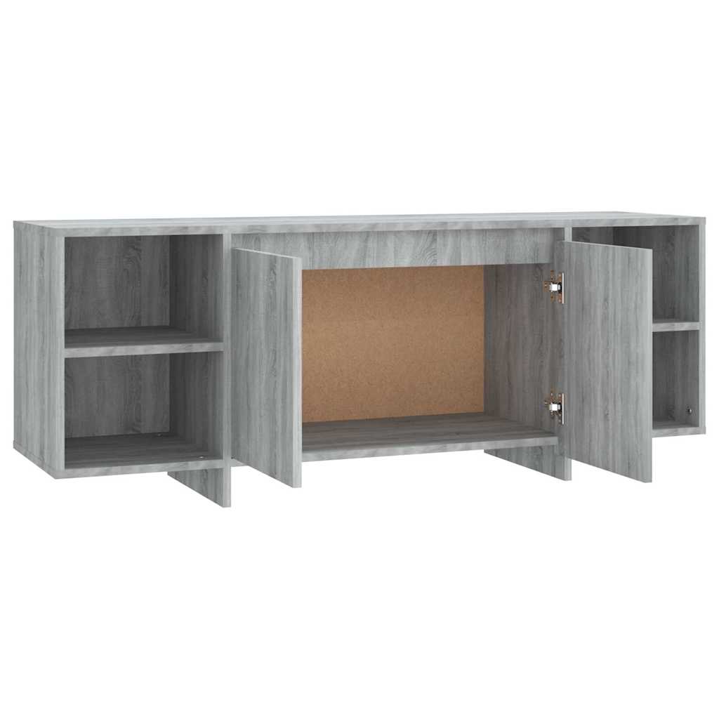 vidaXL Meuble TV Gris Sonoma 130x35x50 cm Aggloméré