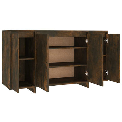 vidaXL Buffet chêne fumé 135x41x75 cm en bois d'ingénierie