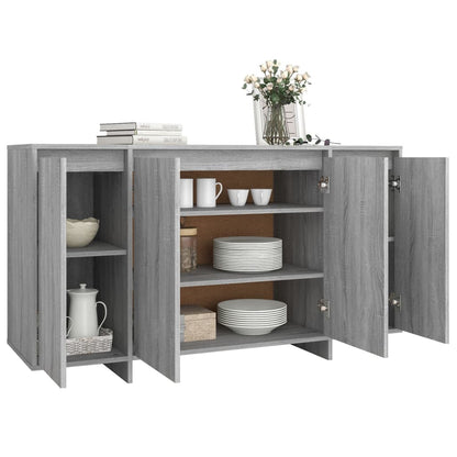 vidaXL Sideboard Grau Sonoma 135x41x75 cm Holzwerkstoff