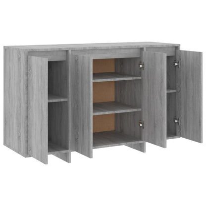 vidaXL Buffet gris et sonoma 120x41x75 cm en bois d'ingénierie
