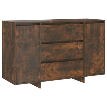 vidaXL Buffet à 3 tiroirs Chêne fumé 120x41x75 cm