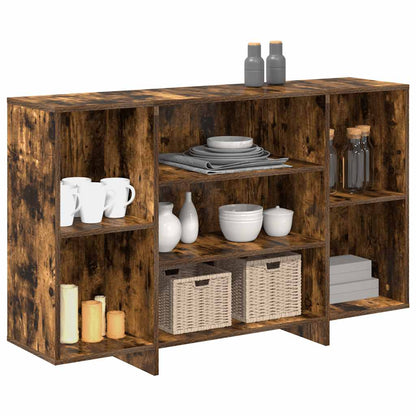 vidaXL Buffet chêne fumé 120x30x75 cm en bois d'ingénierie