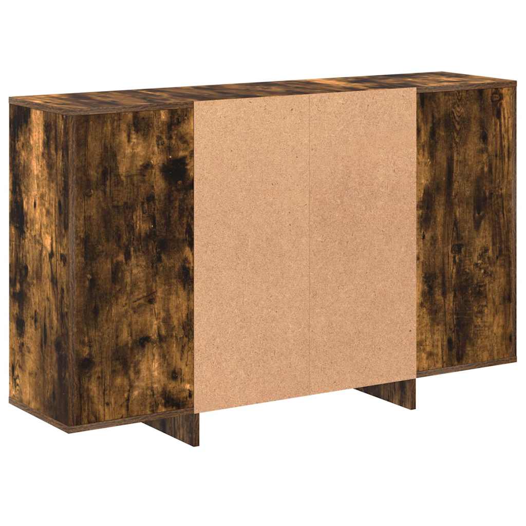 vidaXL Buffet chêne fumé 120x30x75 cm en bois d'ingénierie