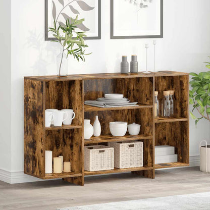 vidaXL Buffet chêne fumé 120x30x75 cm en bois d'ingénierie