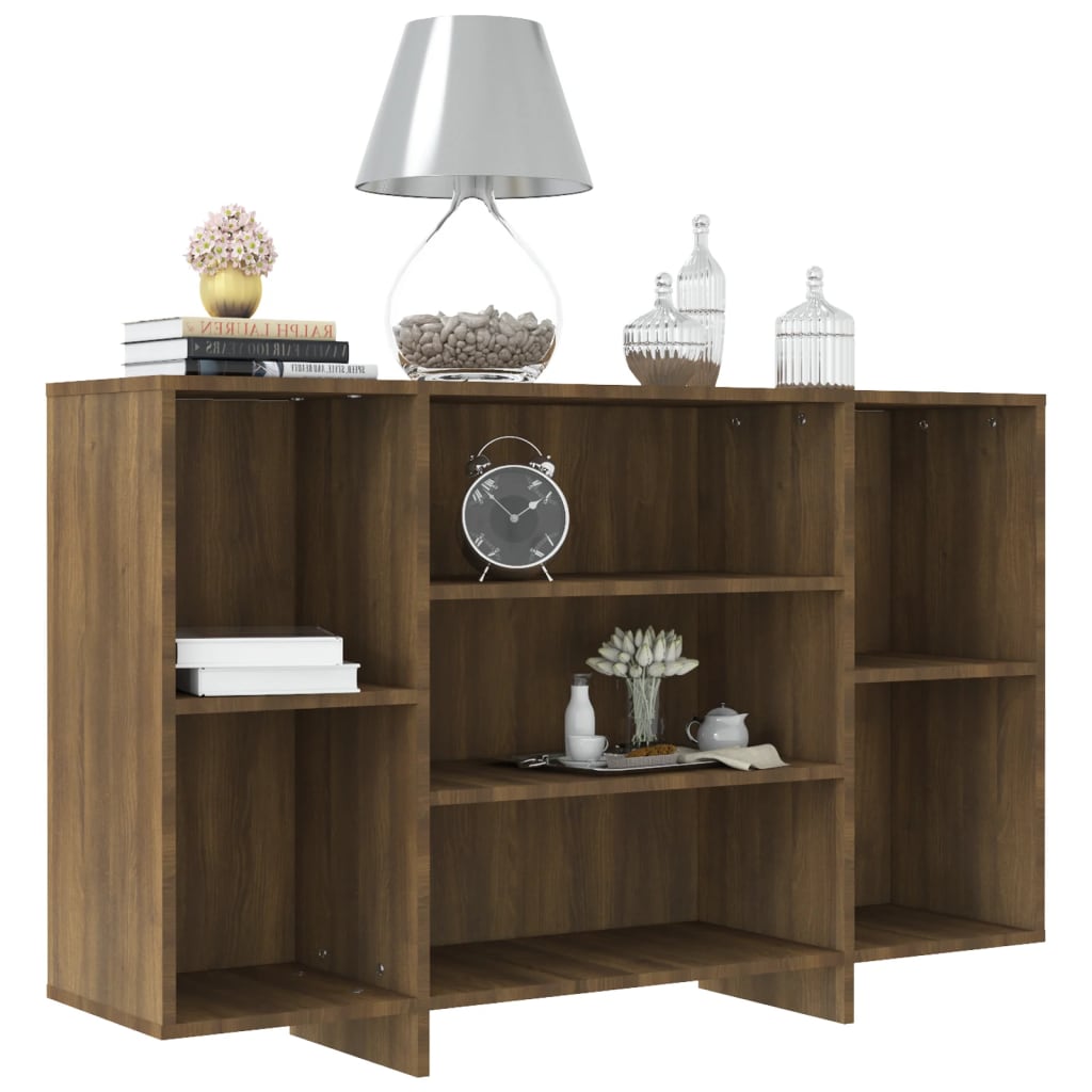 vidaXL Buffet marron aspect chêne 120x30x75 cm Bois d'ingénierie