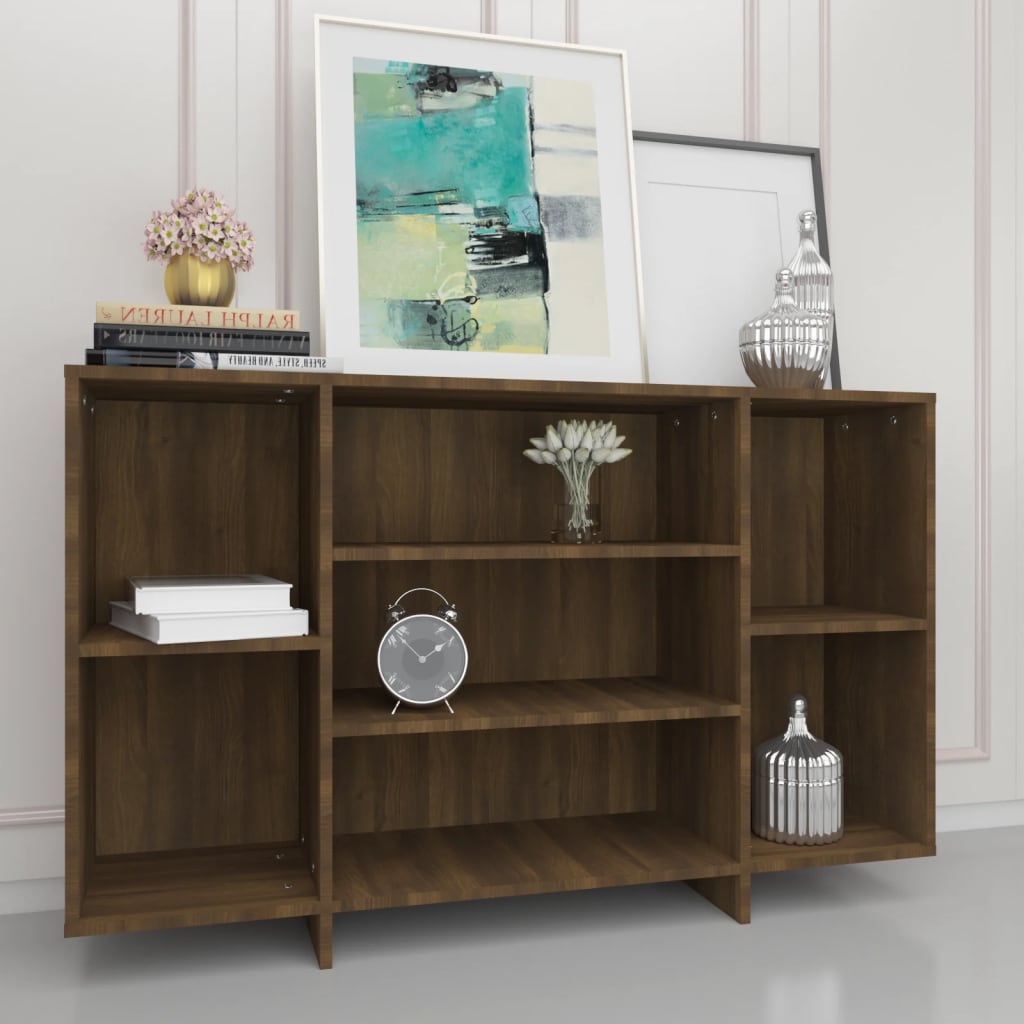 vidaXL Buffet marron aspect chêne 120x30x75 cm Bois d'ingénierie