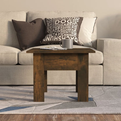 vidaXL Table basse en chêne fumé 55x55x42 cm, bois d'ingénierie