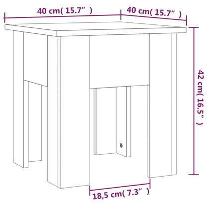vidaXL Couchtisch Grau Sonoma 40x40x42 cm Holzwerkstoff