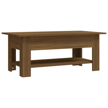 vidaXL Table basse aspect chêne marron 102x55x42 cm, bois d'ingénierie