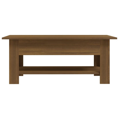 vidaXL Table basse aspect chêne marron 102x55x42 cm, bois d'ingénierie