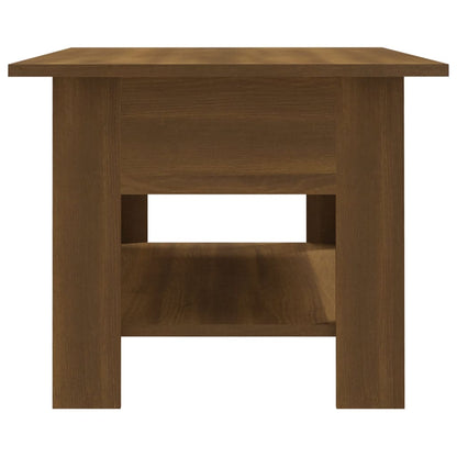 vidaXL Table basse aspect chêne marron 102x55x42 cm, bois d'ingénierie