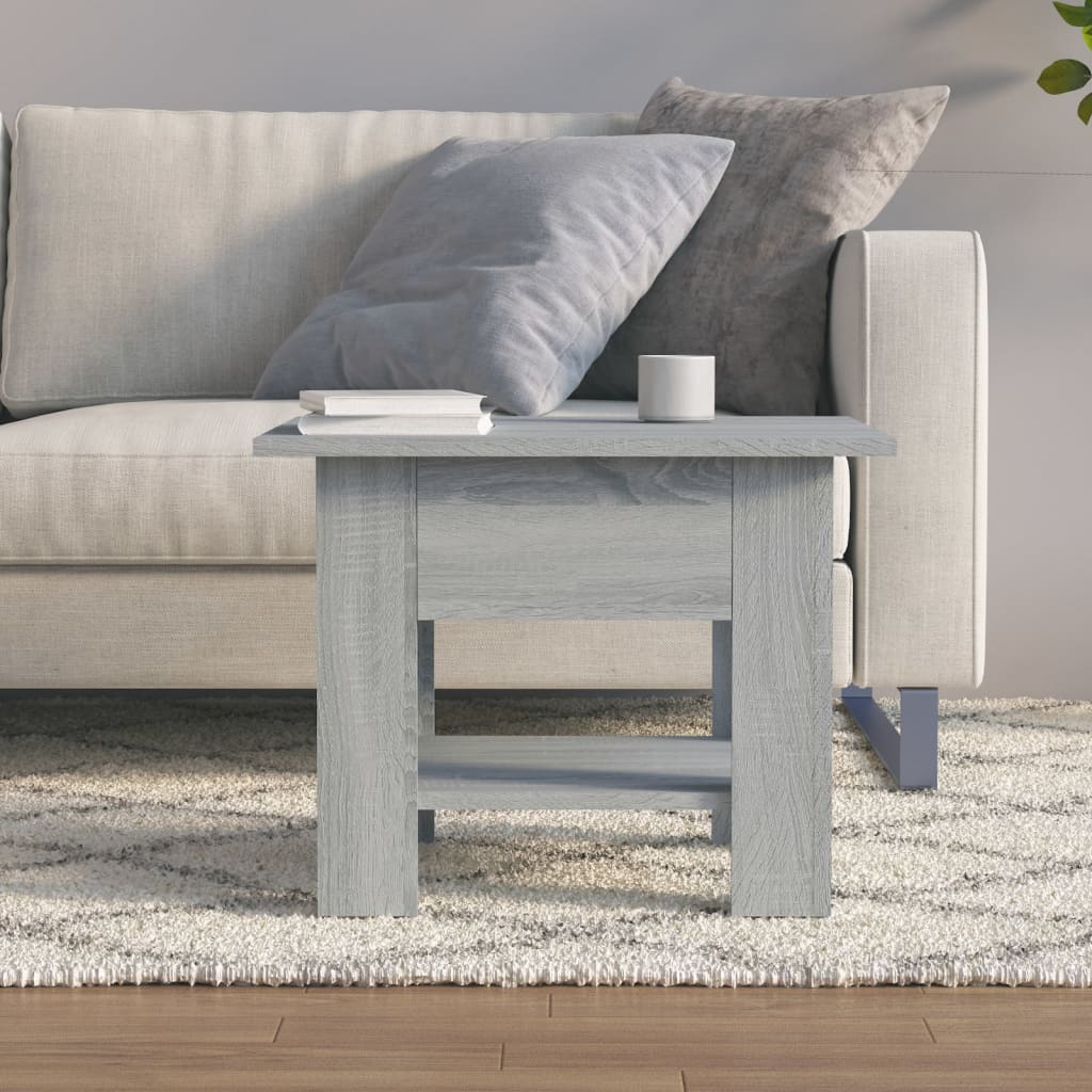 vidaXL Table basse gris Sonoma 55x55x42 cm Bois d'ingénierie