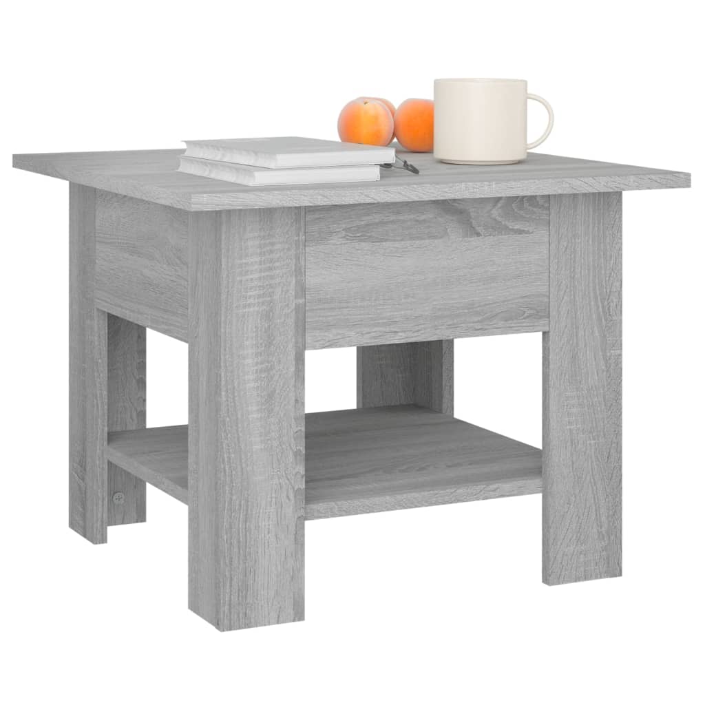 vidaXL Table basse gris Sonoma 55x55x42 cm Bois d'ingénierie