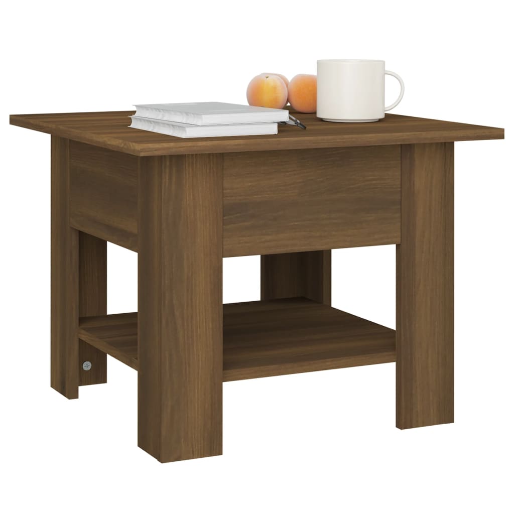 vidaXL Couchtisch Braun Eichen-Optik 55x55x42 cm Holzwerkstoff