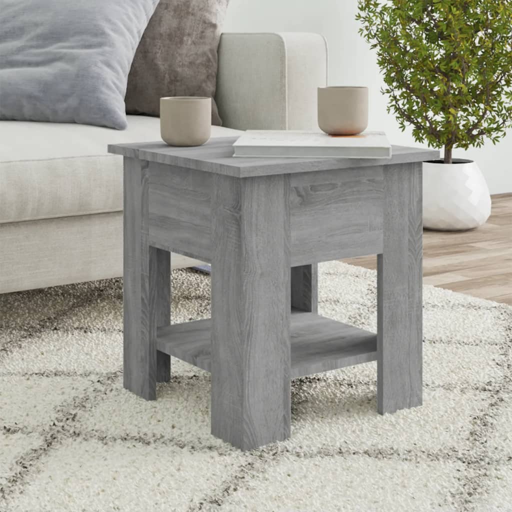 vidaXL Table basse gris sonoma 40x40x42 cm Bois d'ingénierie