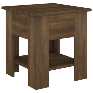 vidaXL Table basse aspect chêne marron 40x40x42 cm Bois d'ingénierie