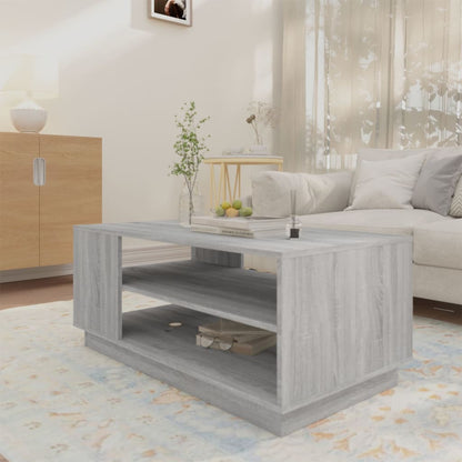 vidaXL Table basse gris sonoma 102x55x43 cm bois d'ingénierie