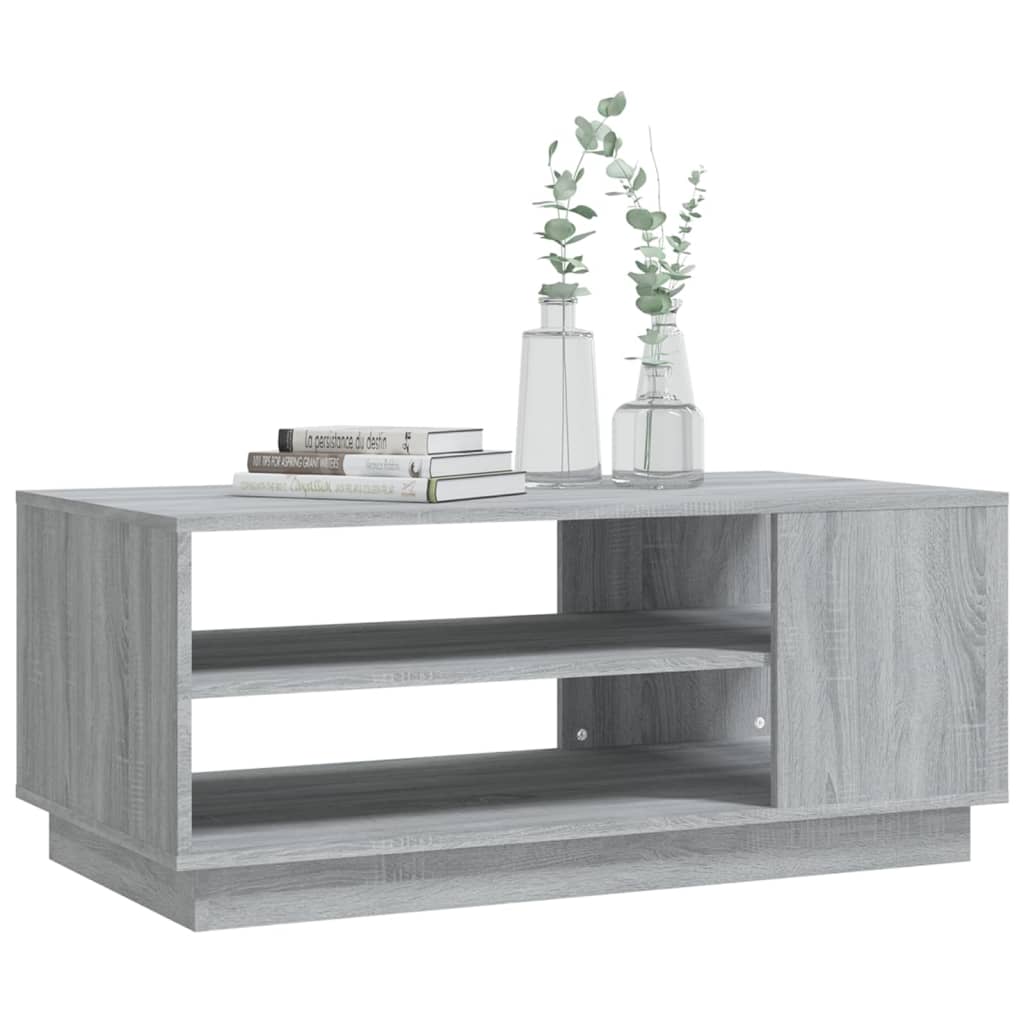 vidaXL Table basse gris sonoma 102x55x43 cm bois d'ingénierie