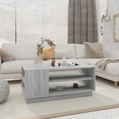 vidaXL Table basse gris sonoma 102x55x43 cm bois d'ingénierie