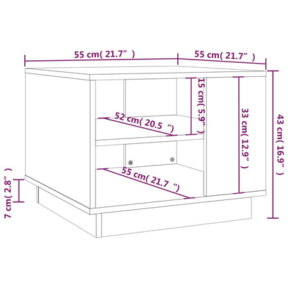 vidaXL Couchtisch Braun Eichen-Optik 55x55x43 cm Holzwerkstoff