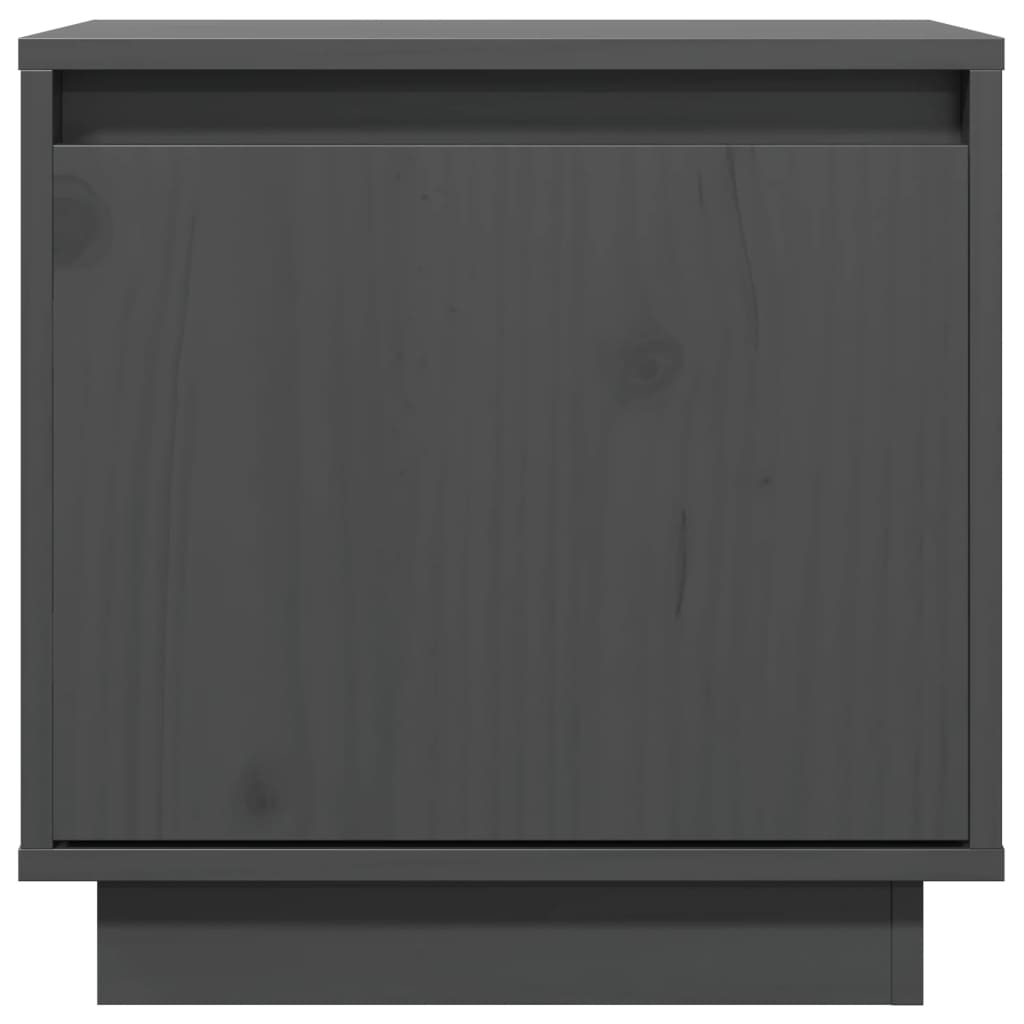 vidaXL Nachttisch Grau 40x30x40 cm Massivholz Kiefer