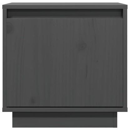 vidaXL Nachttisch Grau 40x30x40 cm Massivholz Kiefer