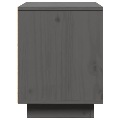 vidaXL Nachttisch Grau 40x30x40 cm Massivholz Kiefer