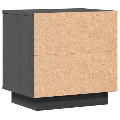vidaXL Nachttisch Grau 40x30x40 cm Massivholz Kiefer