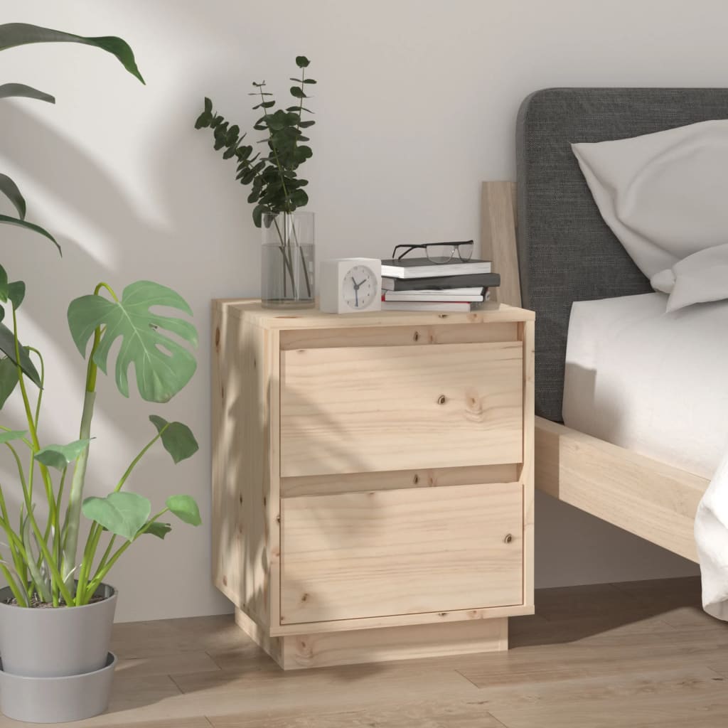 vidaXL Table de chevet 40x35x50 cm Bois de pin massif