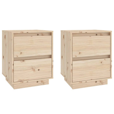 vidaXL Tables de chevet 2 pcs 40x35x50 cm Bois de pin massif