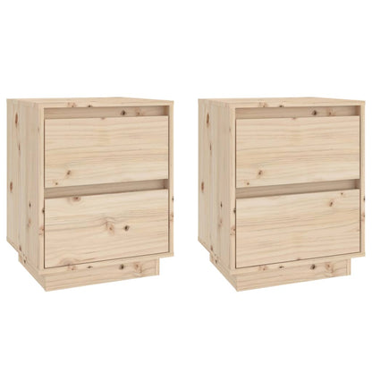 vidaXL Tables de chevet 2 pcs 40x35x50 cm Bois de pin massif