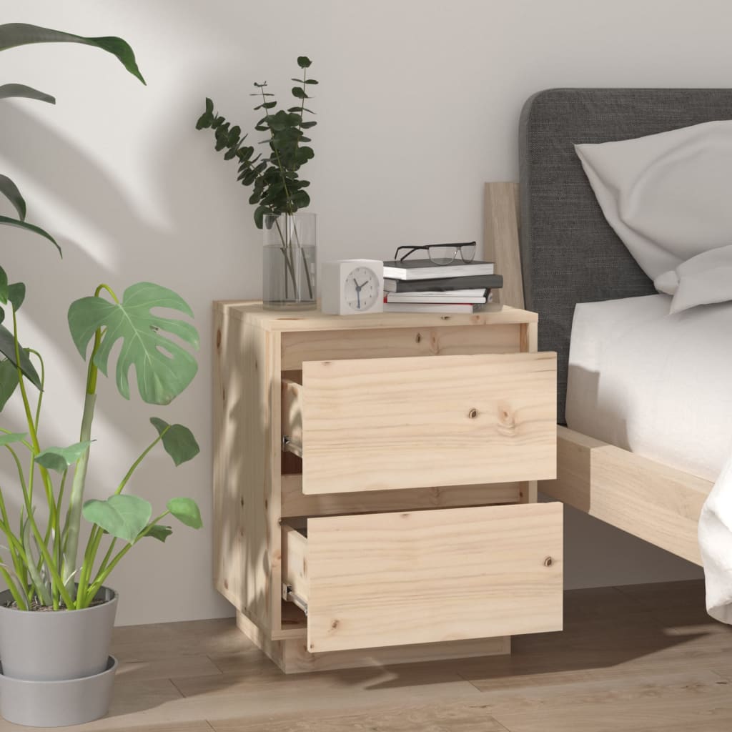 vidaXL Tables de chevet 2 pcs 40x35x50 cm Bois de pin massif