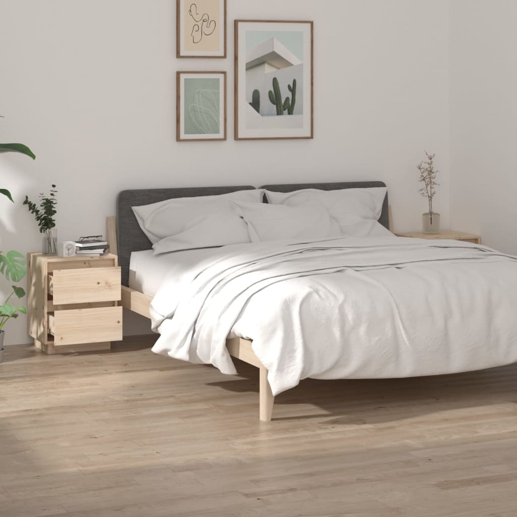 vidaXL Tables de chevet 2 pcs 40x35x50 cm Bois de pin massif
