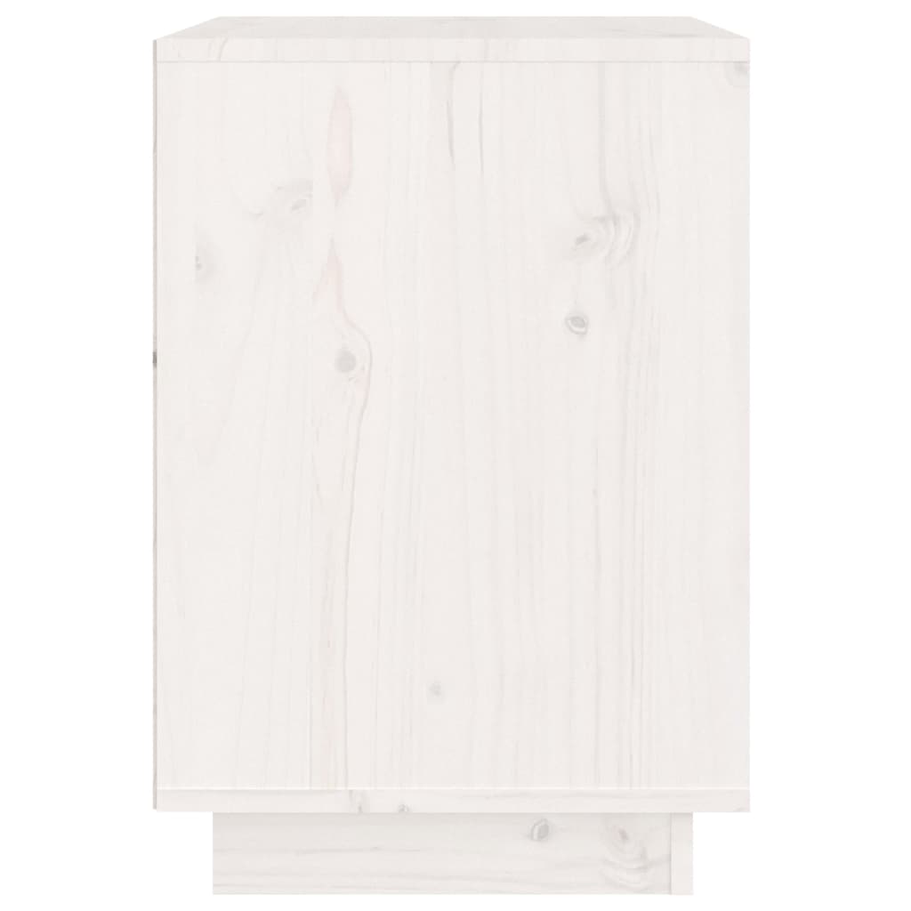 vidaXL Tables de chevet 2 pcs Blanc 40x35x50 cm Bois de pin massif