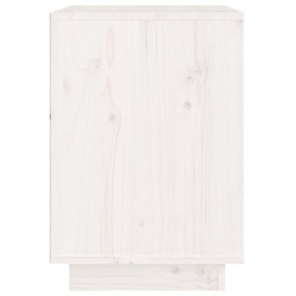 vidaXL Tables de chevet 2 pcs Blanc 40x35x50 cm Bois de pin massif