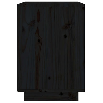 vidaXL Tables de chevet 2 pcs Noir 40x35x50 cm Bois de pin massif