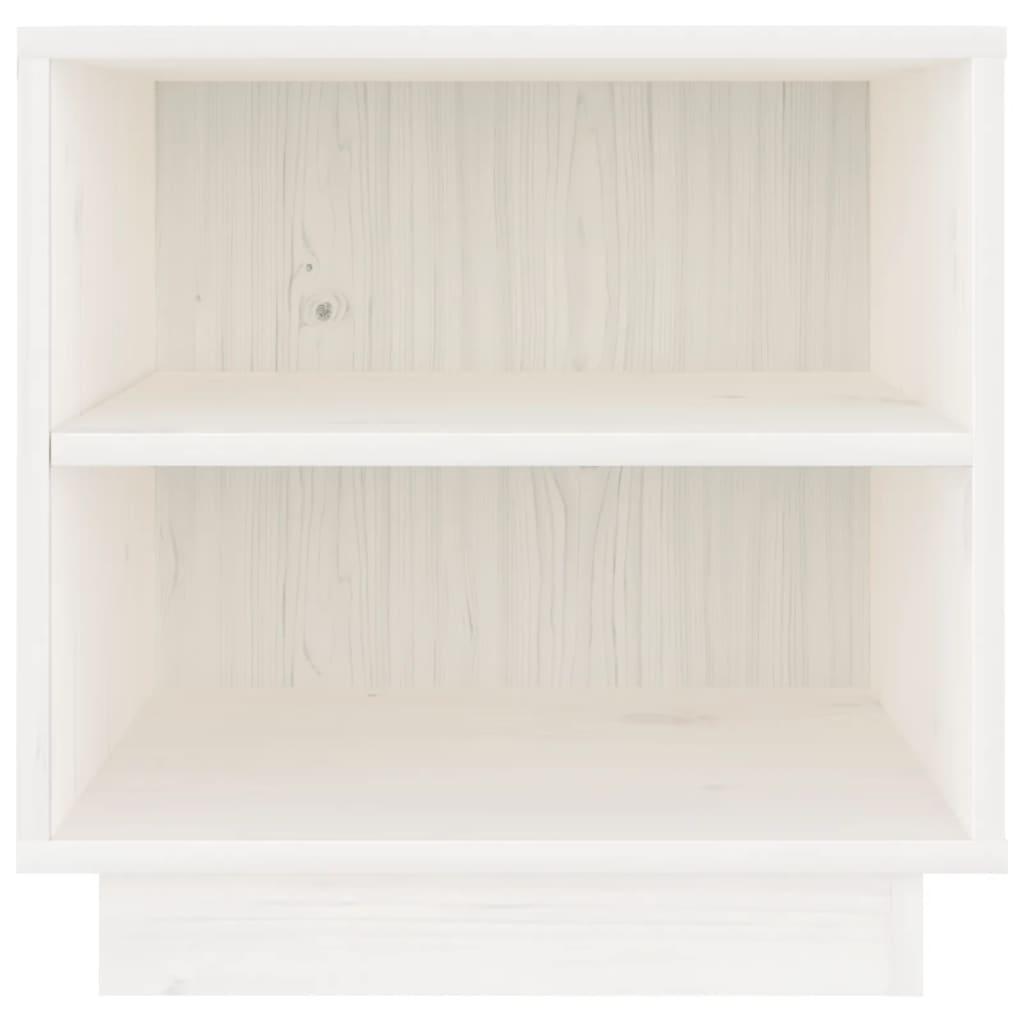 vidaXL Nachttisch Weiß 40x34x40 cm Massivholz Kiefer