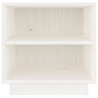vidaXL Nachttisch Weiß 40x34x40 cm Massivholz Kiefer