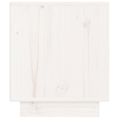 vidaXL Nachttisch Weiß 40x34x40 cm Massivholz Kiefer