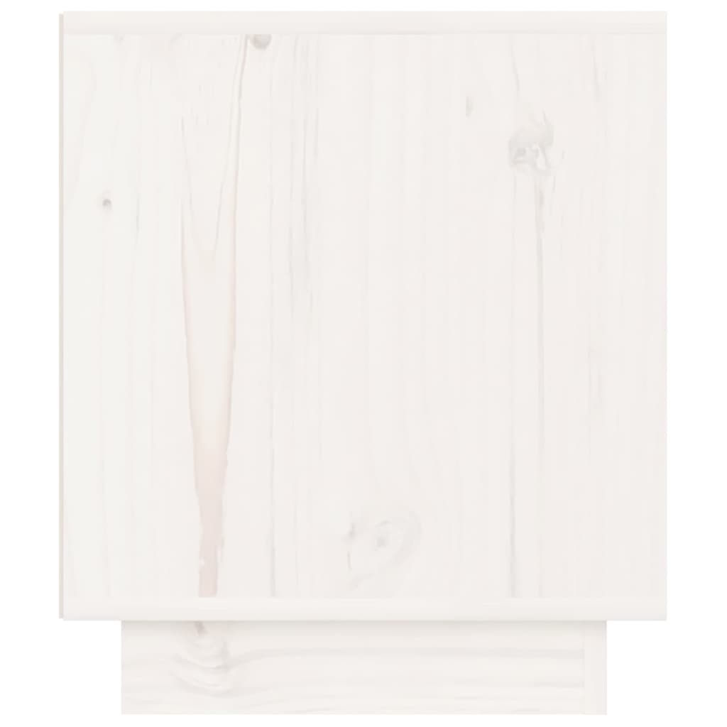 vidaXL Nachttische 2 Stk. Weiß 40x34x40 cm Massivholz Kiefer